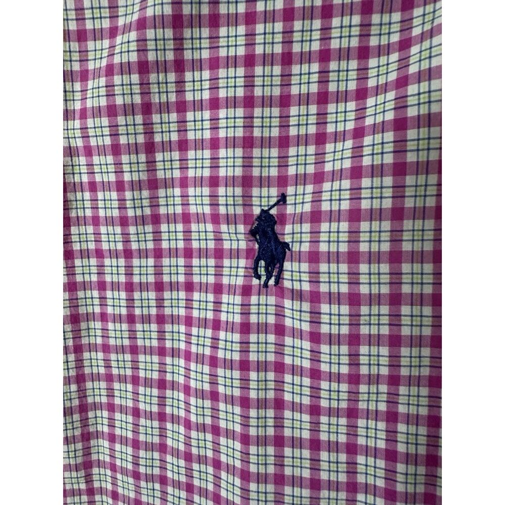 Ralph Lauren Classic Fit Pink Plaid Cotton Button-Down Dress Shirt S 32/33 - Picture 2 of 6